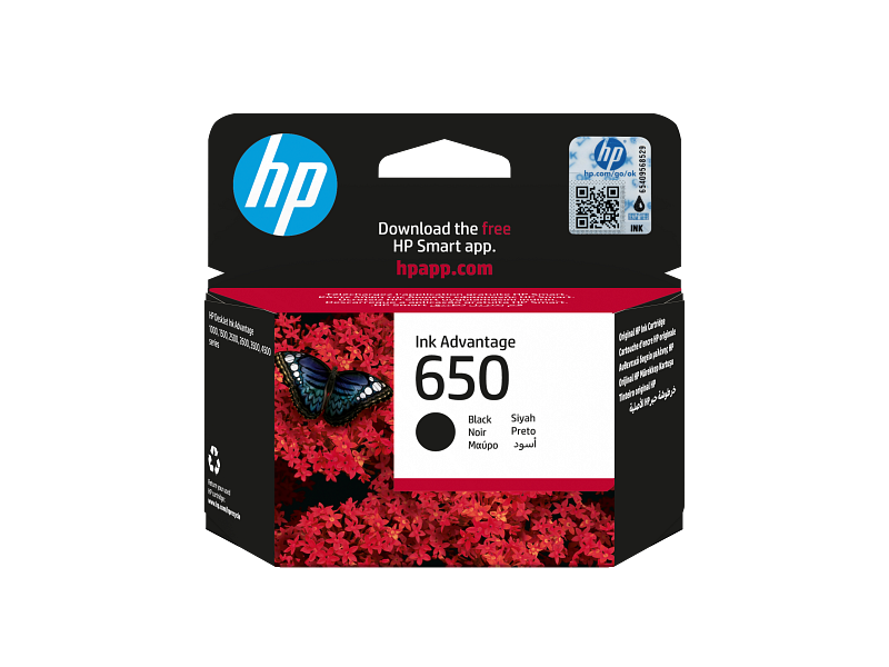 HP 650 Black Original Ink Advantage Cartridge HP 650 Black Original Ink Advantage Cartridge