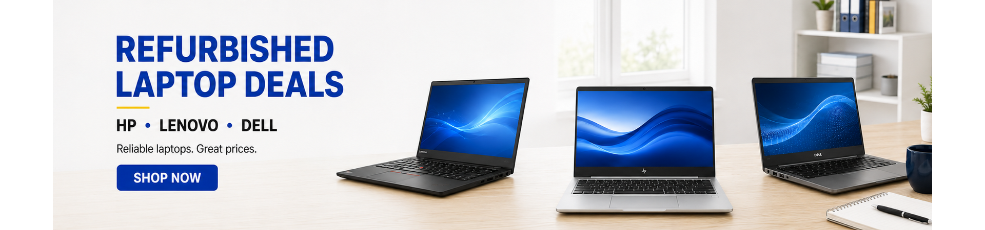 Refurbished laptop deals – HP, Lenovo and Dell – shop now