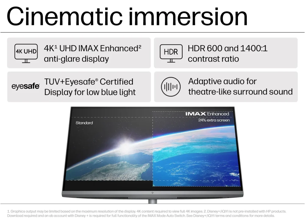 HP OmniStudio X 31.5" All-in-One Desktop PC (Ultra 7 155H, 32GB RAM, 2TB SSD, 4K HDR Display) – Factory Refurbished HP OmniStudio X 31.5" All-in-One Desktop PC (Ultra 7 155H, 32GB RAM, 2TB SSD, 4K HDR Display) – Factory Refurbished - Image 4